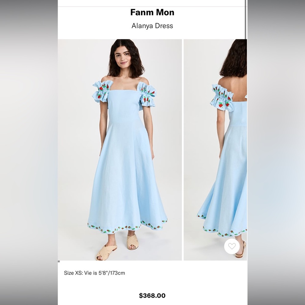 Fanm Mon Alayna dress in light lagoon, size L